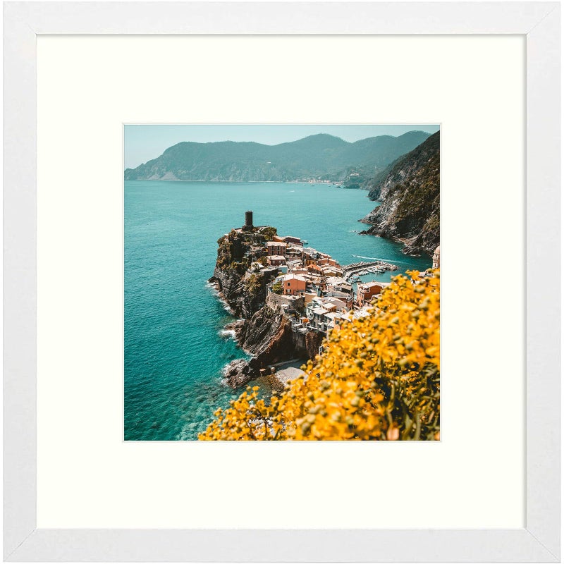 Frametory 12x12 White Picture Frame, Display Pictures 8x8 with Mat or 12 by 12 Without Mat, Square Wall Frame for Print and Diamond Painting - Wide Molding (12x12, White) - Image 1